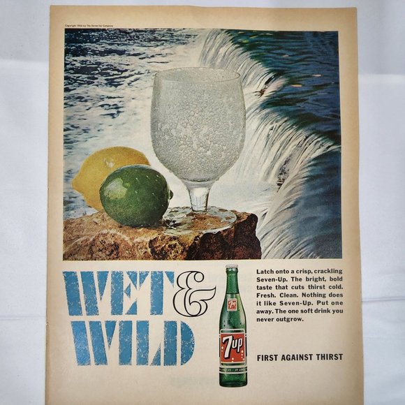 Vintage 7 UP ad 1966 magazine print ad 7up soft drink advertising - Picture 1 of 10